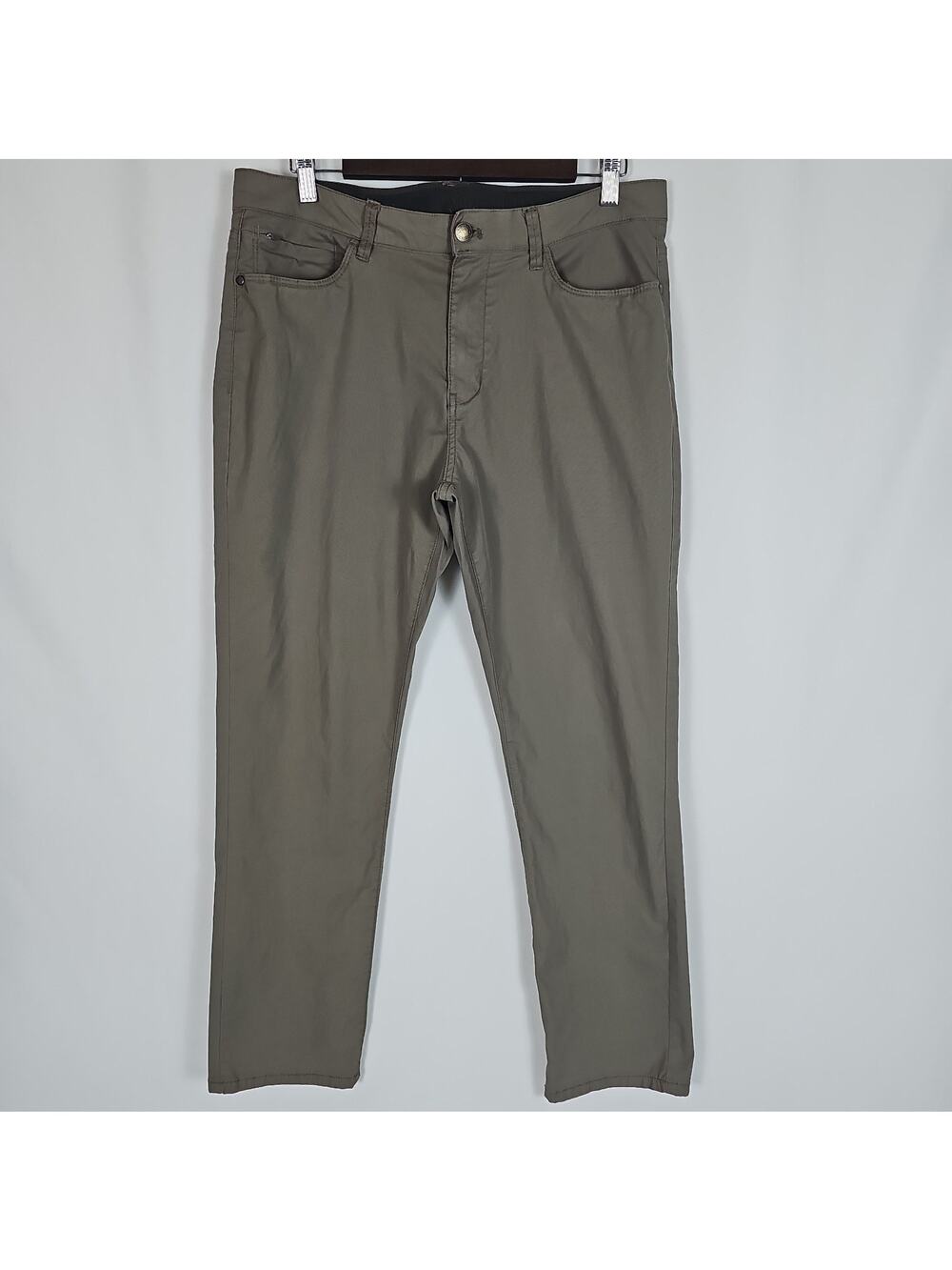 English Laundry Brown Stretch Chino Pants Men's 34x30 Slim Straight Leg, Casual